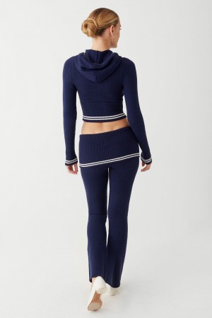 Frankies Bikinis Aimee Cloud Knit Flare Pant Starlight | 406179RWO