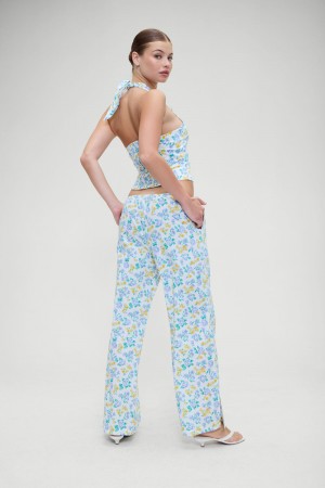 Frankies Bikinis Daisy Low Rise Pant Coastal Floral | 037421LIZ