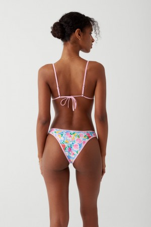 Frankies Bikinis Dove Classic Bikini Bottom Painted Petals | 165437RQD
