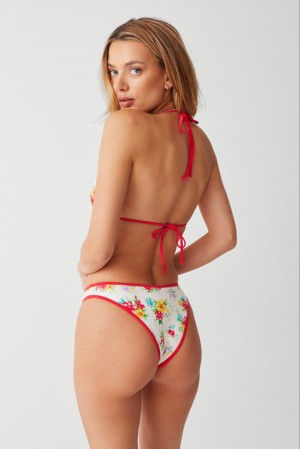 Frankies Bikinis Dove Shine Classic Bikini Bottom Sweet Hibiscus | 850736WHP