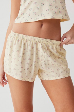 Frankies Bikinis Farmhouse Floral Mini Short Buttercup Bouquet | 689340XUP