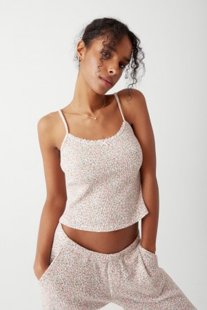 Frankies Bikinis Farmhouse Floral Waffle Camisole Baby Blanket | 184065CLK