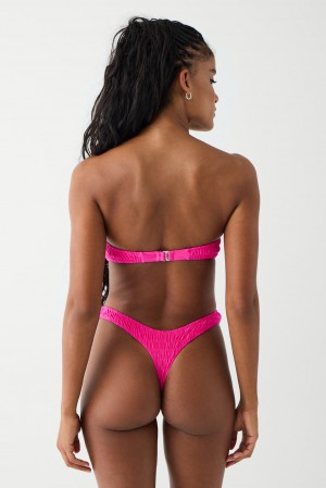 Frankies Bikinis Full Moon Micro Shine Bikini Bottom Pembe | 840231IPL