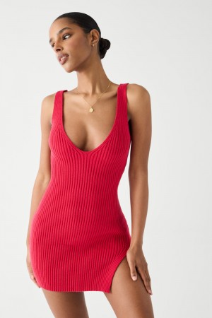 Frankies Bikinis Lady Cloud Knit Mini Dress Burning Love | 278913LGZ