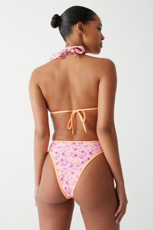 Frankies Bikinis Laura High Waist Cheeky Bikini Bottom Queen's Bath | 618059WHX