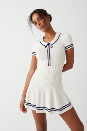 Frankies Bikinis Max Knit Mini Dress Sugar | 186495COJ