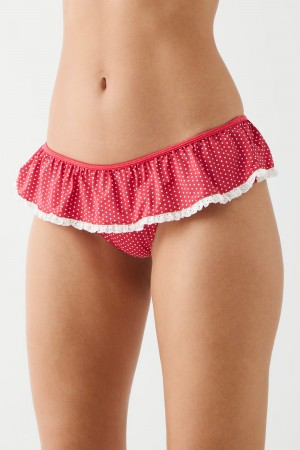 Frankies Bikinis Mercer Swim Skirt Scarlet Dot | 246578OJK