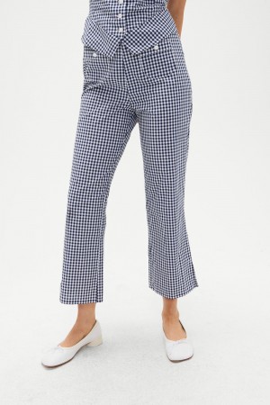 Frankies Bikinis Parlour Gingham Capri Pant Seaside Gingham | 457016GKZ
