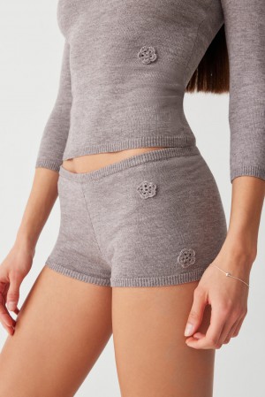 Frankies Bikinis Providence Cloud Knit Mini Short Koyu | 046783BCI