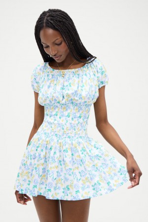 Frankies Bikinis Sadie Mini Dress Coastal Floral | 364589BGF